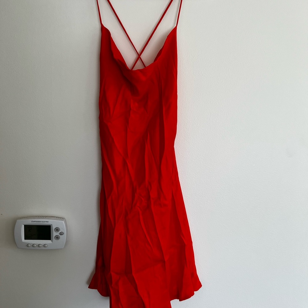 Zara orange mini dress